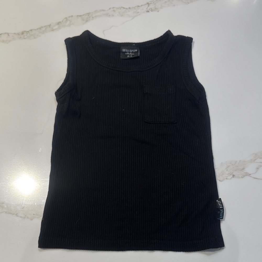 Little Bipsy Black Sleeveless Kids Top